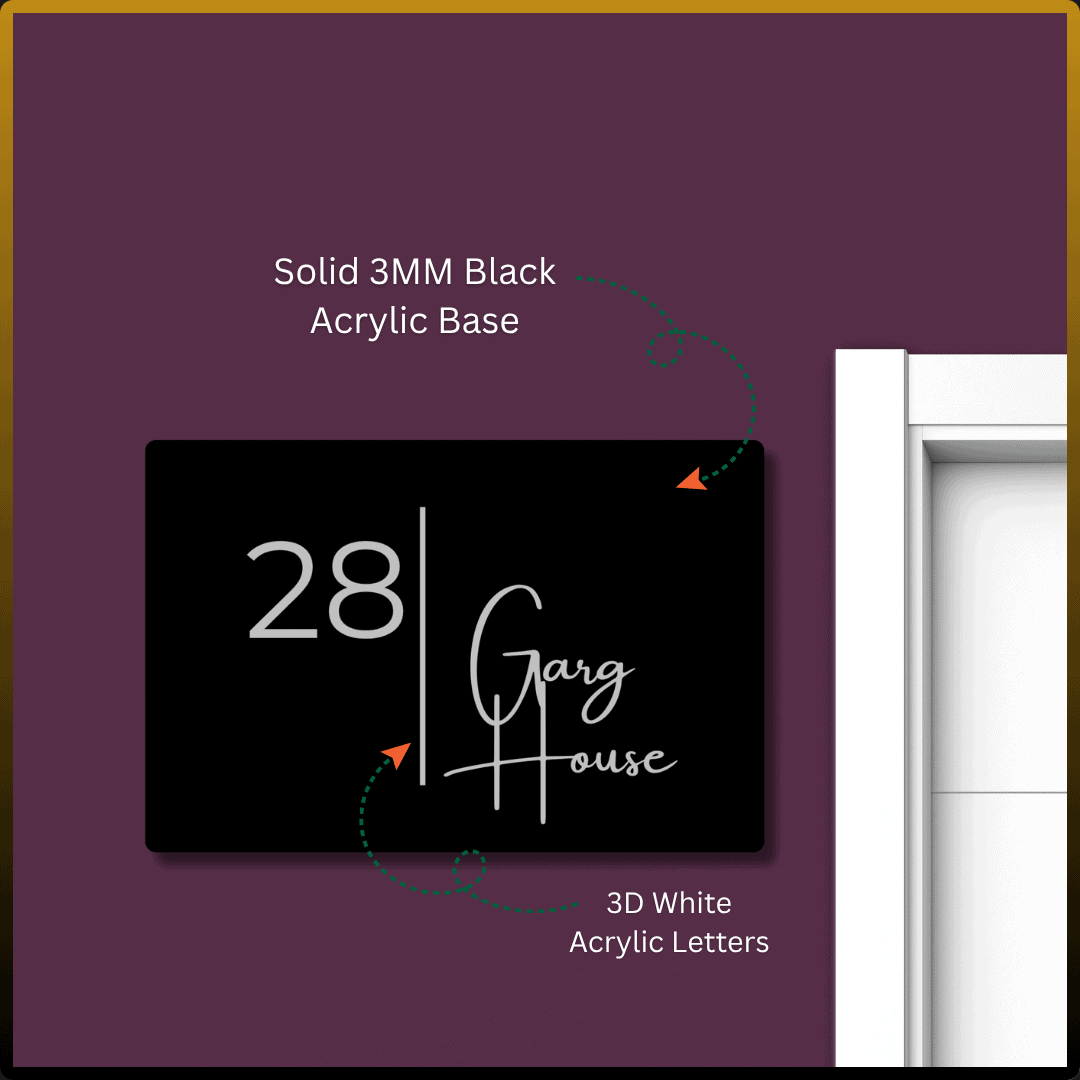 Modern house name plate