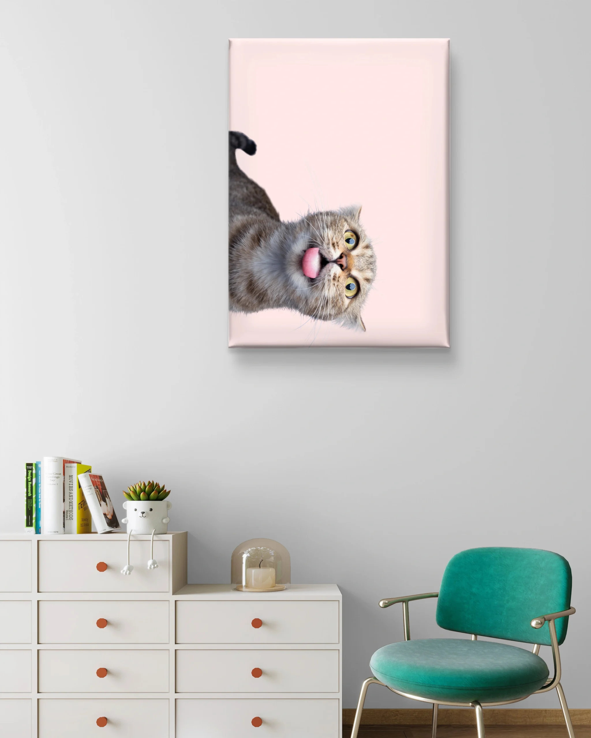 Curious Cat Canvas Wall Art