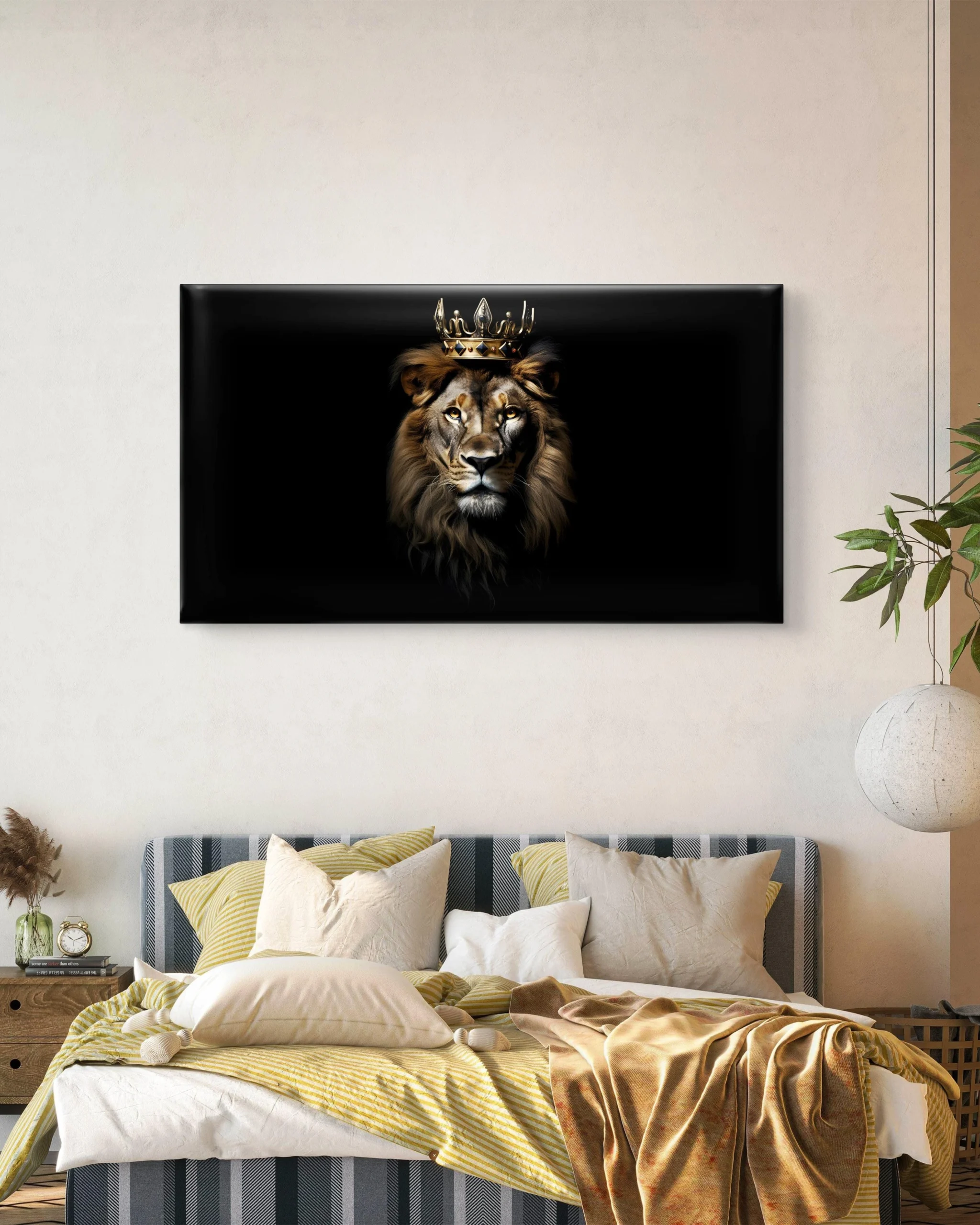 Golden Lion King Canvas